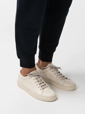JAK || Royal Dust Leather Sneakers Minimalist Cream Ivory 38